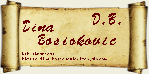 Dina Bosioković vizit kartica